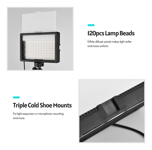 Fotografía, Lámpara, Iluminación, Vídeo, 3200k-5500k, Led, A