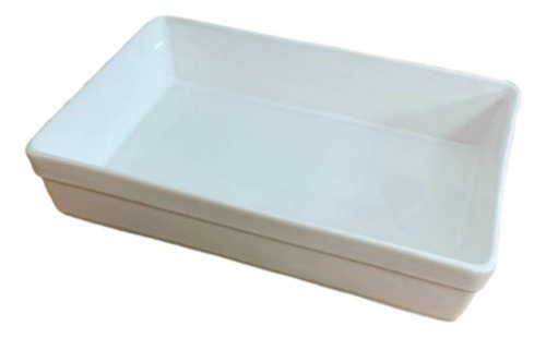 Fuente Rectangular De Ceramica Blanco