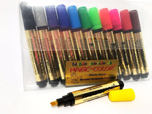 Promo.conjunto Magic Color Série Ouro De Marcadores 12 Cores