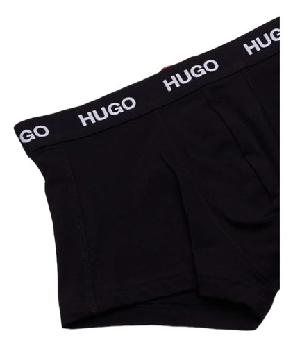 Bóxer Hugo Algodón Negro / Blanco 3 Pack 100% Original