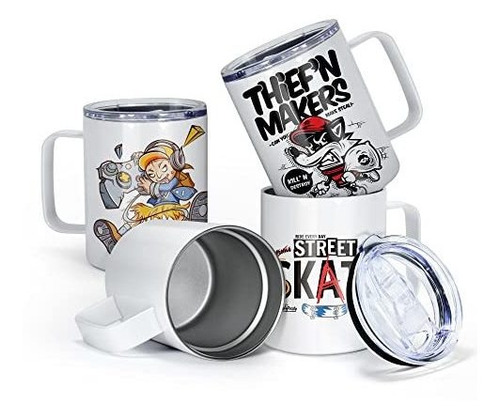 Agh Tazas De Sublimación En Blanco De 12 Oz, Vasos De Acero 