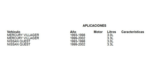 Disco De Freno Delantero Mercury Villager 3.0l 1993-1998