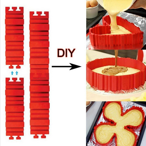 Moldes Pasteles Desmontables Silicon Rectangular Reposteria