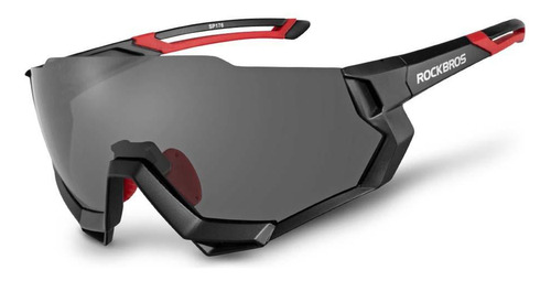 Óculos De Sol Ciclismo Polarizado Com 5 Lentes Rockbros