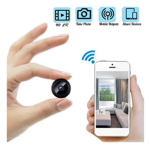 Camera Espiã Mini Wifi Sem Fio 1080p Detecta Movimento Cor Preto Menor preço em Camera Espiã Mini Wifi Sem Fio 1080p Detecta Movimento Cor Preto