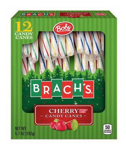 Dulces Bastones Navideños Candy Canes Cherry