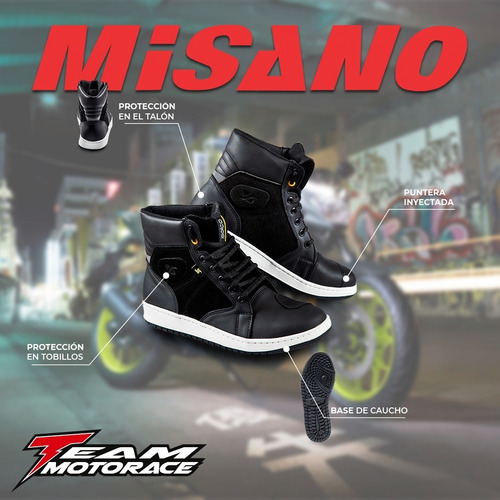 Botas Moto Solco Zapatillas Ruta Viaje Corta Cuero Cordones