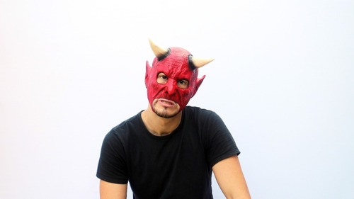 Imagen 3 de 3 de Máscara De Látex Diablo Demonio Demon Sin Barbilla