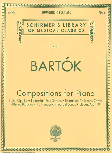 Libro Compositions For Piano-inglés