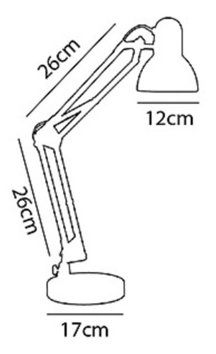 Imagen 2 de 2 de Lampara De Escritorio Led Doble Brazo Designer 7w Calida
