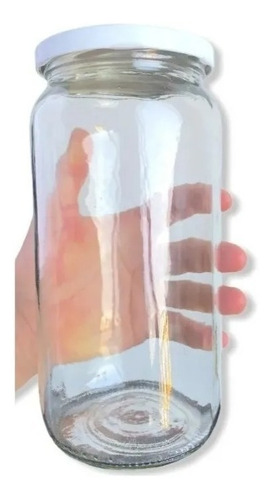 Pack 6 Frascos Conserveros De 1 Kg Con Tapa Blanca