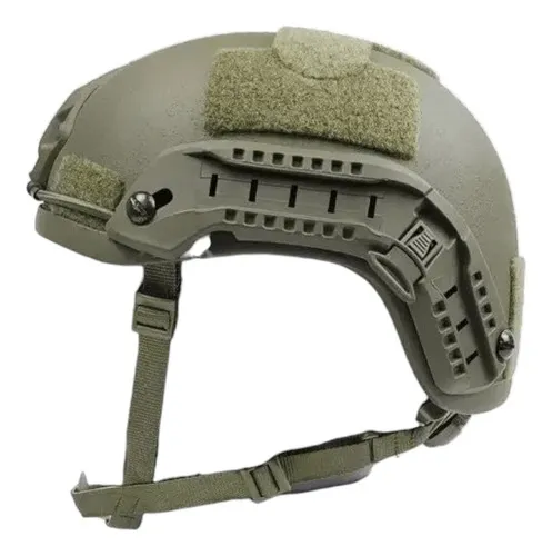 Casco Tactico Militar Ajustable Seguridad Al Aire Libre Color Verde Talla  Talla Unica