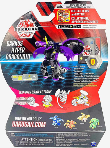 Bakugan Ultra - Darkus Hyper Dragonoid - 3 Pulgadas Tall Cri