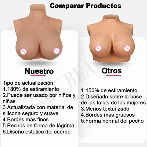 Gigante Senos De Silicona Natural C-d Cup Pechos Falso