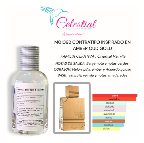 Perfume Amber Oud Gold De Celestial Elixir 100 Ml