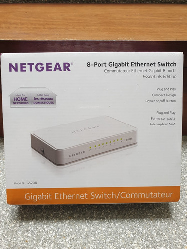 Netgear Switch 8 Puertos Gs208 Gigabit 10/100/1000