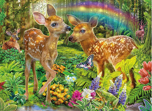 Ceaco - Deer Harmony - Puzzle De 100 Piezas