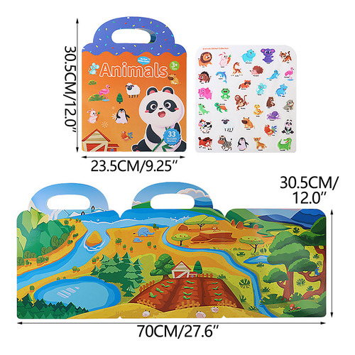 Libro De Pegatinas Reutilizables C Kids Toys
