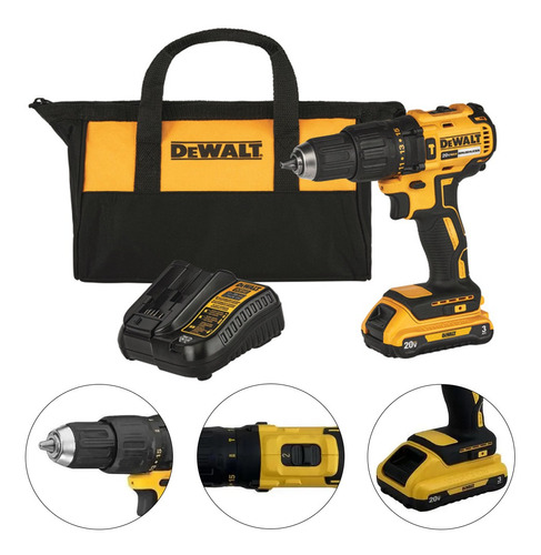 Parafusadeira Furadeira Impacto Bivolt 20v Dcd7781l1 Dewalt