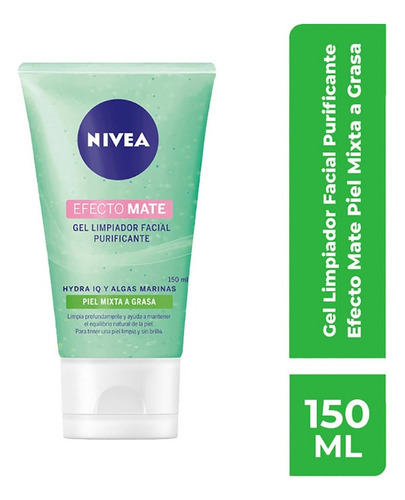 Gel Nivea Limpiador Facial Purificante Efecto Mate 150 Ml