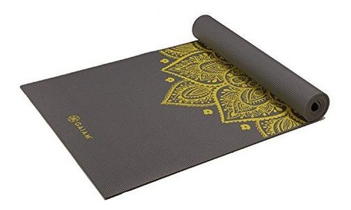 Gaiam Premium Print Tapete De Yoga, Reloj De Sol Citron