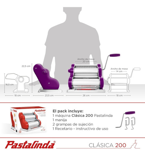 Imagen 9 de 10 de Pastalinda Máquina Clásica 200 Violeta