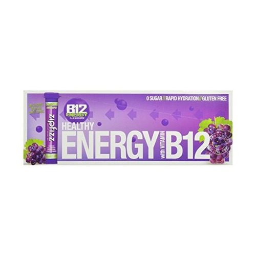 Zipfizz EnergĂa Saludable Mezcla De La Bebida, Uva, 20 Conde