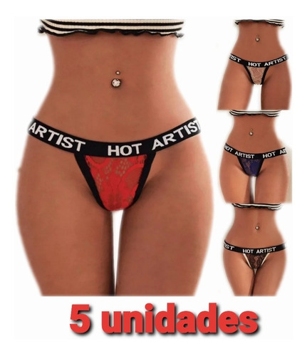 5 Colales Linea Hot Artis  Lenceria Muy Sexy
