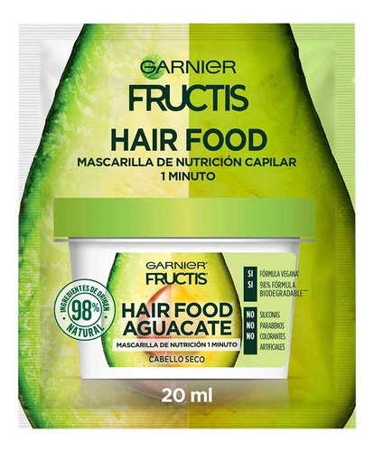 Mascarilla Capilar Garnier Fructis Hair Food Aguacate 20ml