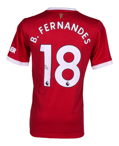 Bruno Fernandes Playera Firmada Manchester United 2021-2022