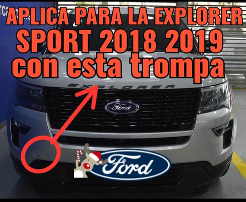 Tapa Remolque Parachoque Delan Ford Explorer Sport 2018-2019