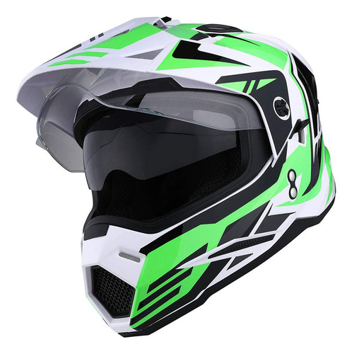 Dual Sport Motocicleta Motocross Off Road Casco Integra...