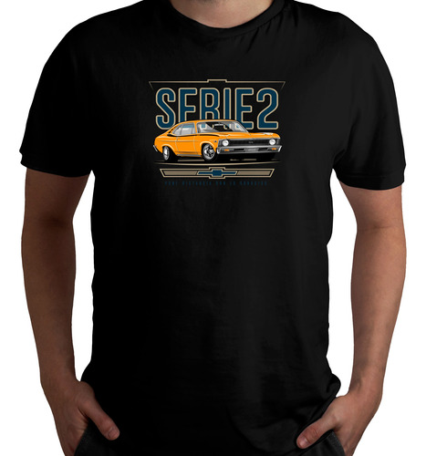 Remera Chevrolet Coupe Chevy Serie 2 Naranja Retro N