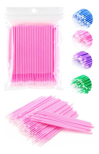 100 Aplicador Microbrush Fino Micro Brush Extensão Cílios