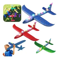 Comprar Avião Planador Colorido Com Led Brinquedo Divertido 48cm