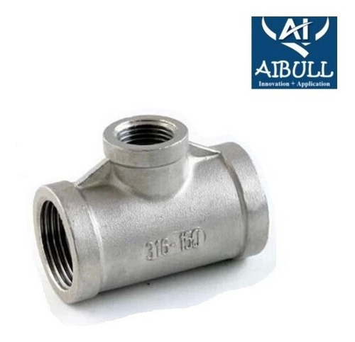 Conexão / Tee União Rosca Fêmea 1/4 Para 1/2  Bsp Aço Inox