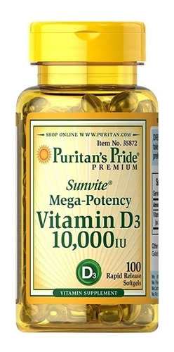 Suplemento en cápsula Puritan's Pride  Vitaminas Vitamina D3