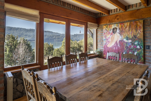 Imagen 9 de 20 de Alquiler Casa En Bariloche Con Costa De Lago Nahuel Huapi. 9 Pax. Km16. 306.