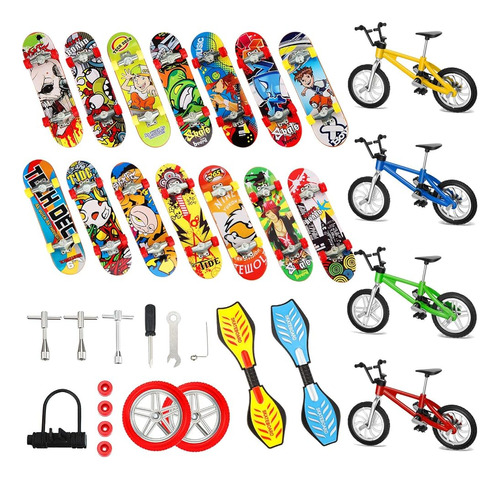 ~? 31 Piezas Mini Finger Toys Set Finger Skateboards Para Ni