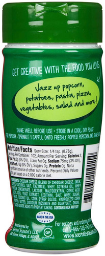 Kernel De Temporada Palomitas Condimentos, Ajo Parmesano De