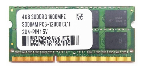 4 Gb Ddr3 Pc3-12800 1600 Mhz 2rx8 Memoria Para Laptop