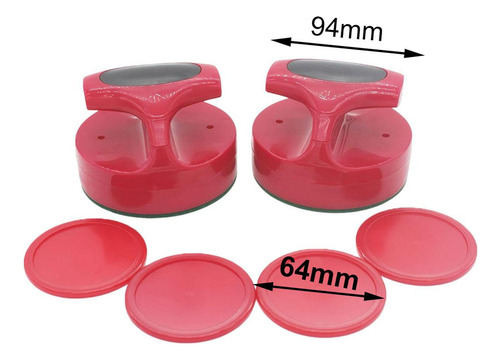 Conjunto De Air Hockey: Empurradores E Discos Para Jogos No