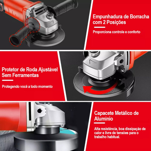 Esmerilhadeira Angular 3 Em 1 - Com Lixadeira, Furadeira E Motosserra, Versátil E Potente Para Uso Profissional | Lichadelira Esmerilhadeira | Esmerilhadeira Lixadeira