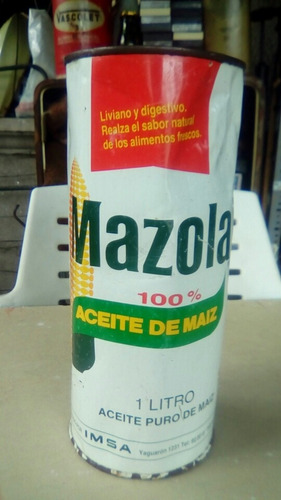 Antigua Lata Original Mazola Aceite De Maíz Cerrada Original