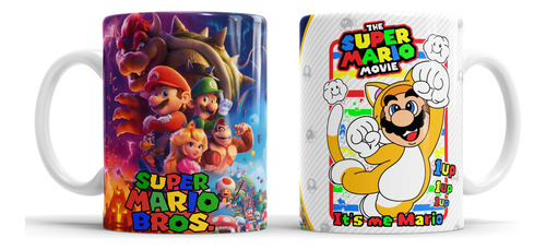 Kit Imprimible Plantillas Tazas Super Mario Sublimación M17