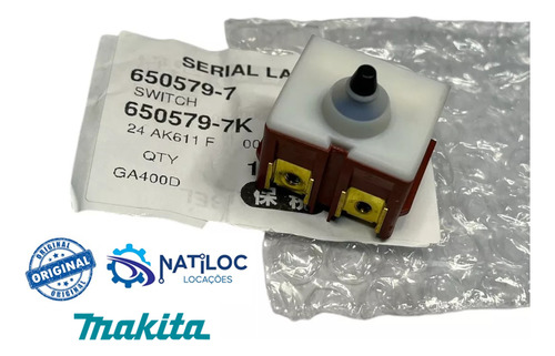 Interruptor Para Esmerilhadeira 9564 Dga504 Makita 650579-1