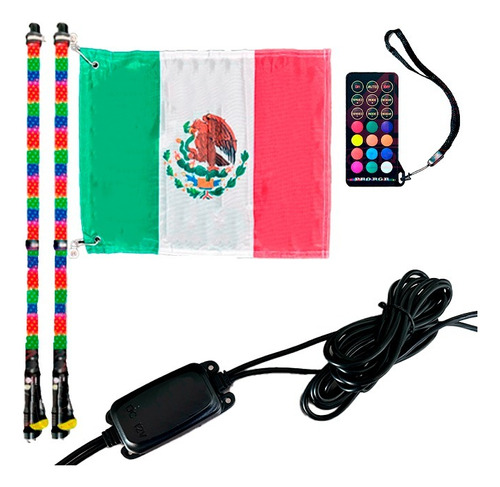 Antenas Led Rgb Gemelas Bluetooth 60cm Rzr Can Am X3 Par