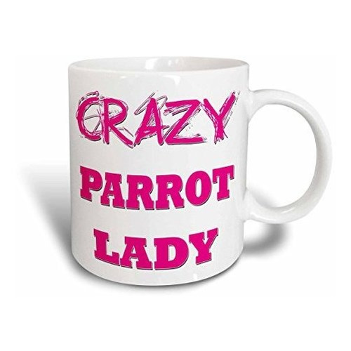 Taza Crazy Parrot Lady Two Tone, 11 Oz, Rojo
