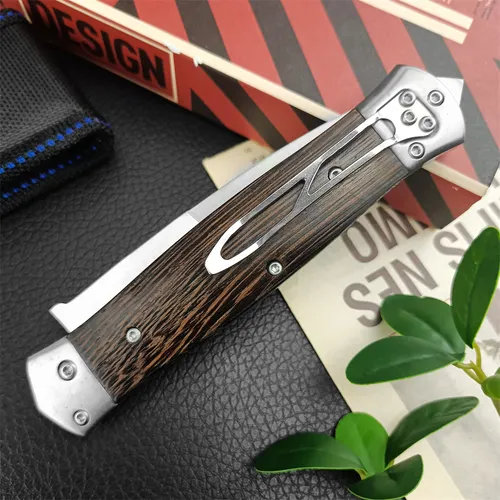 Cuchillo Stiletto Tactical Gear, Hoja Plegable Automática, C