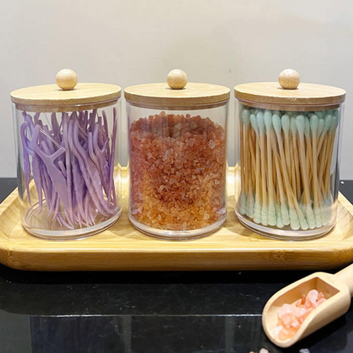 Soporte Para Bastoncillos De Algodón, Juego 2 Tarros De Baño